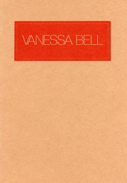 Artist name in red box on tan background