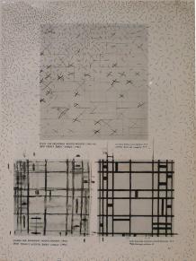 Rectangular grey paper with three smaller squares, two parallel with darker lines at bottom and top grey square