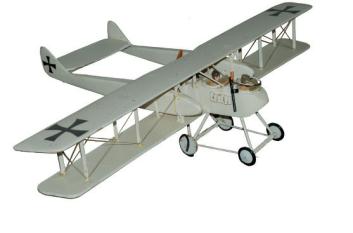 Grey plane with black crosses on wings and four wheels