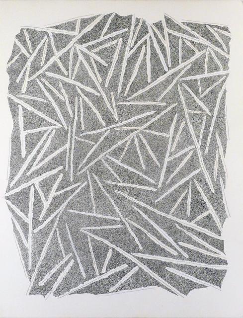 Medium gray with intersecting white lines on white paper